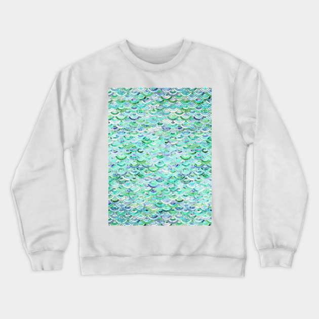 Marble Mosaic in Mint Quartz and Jade Crewneck Sweatshirt by micklyn